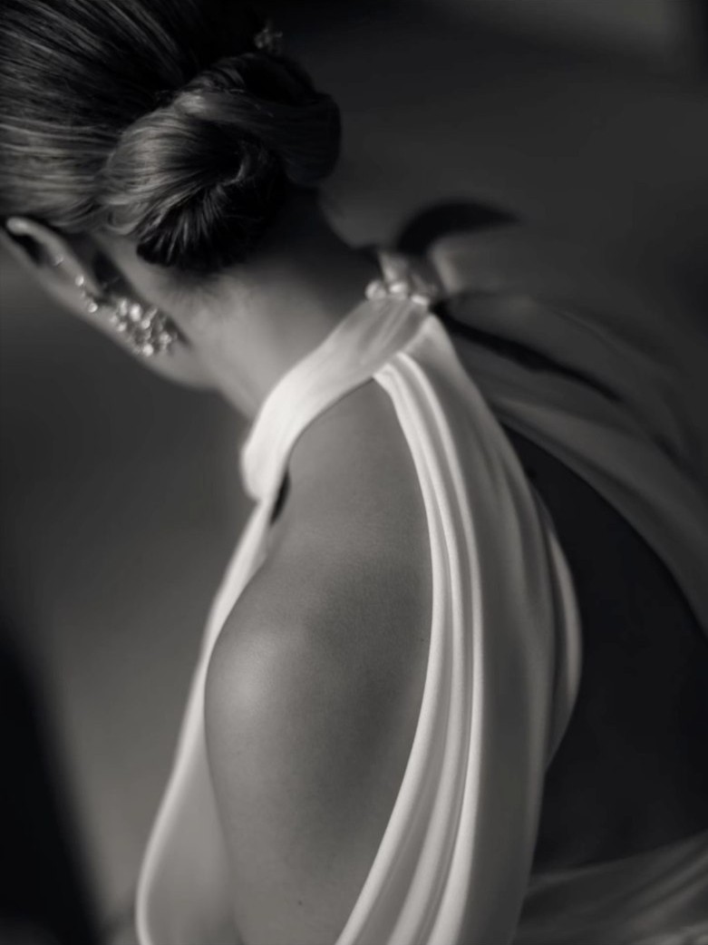 Penteado de noiva, coque baixo